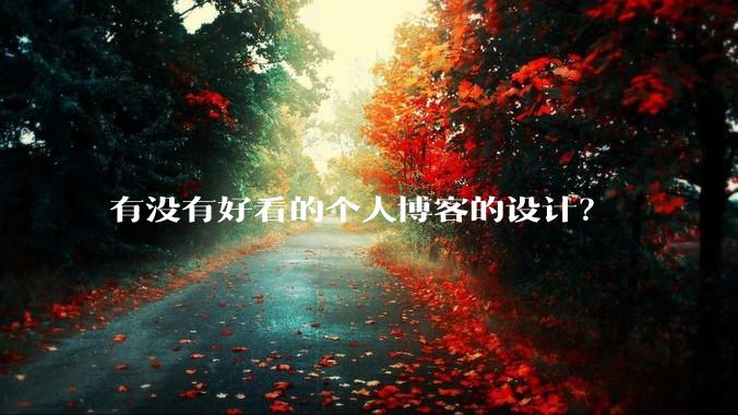 有没有好看的个人博客的设计?