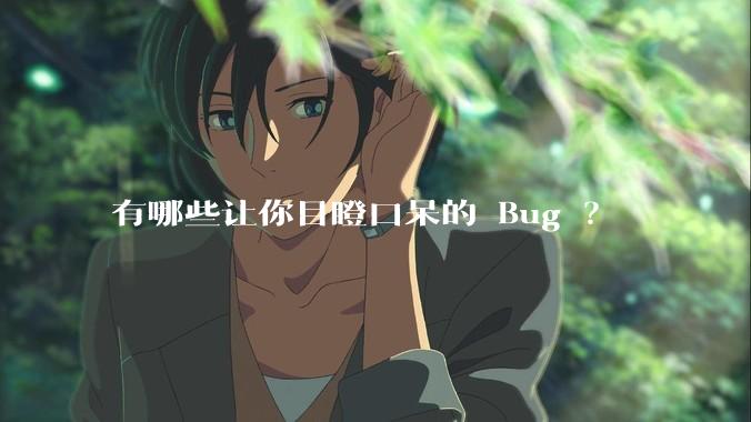 有哪些让你目瞪口呆的 Bug ?