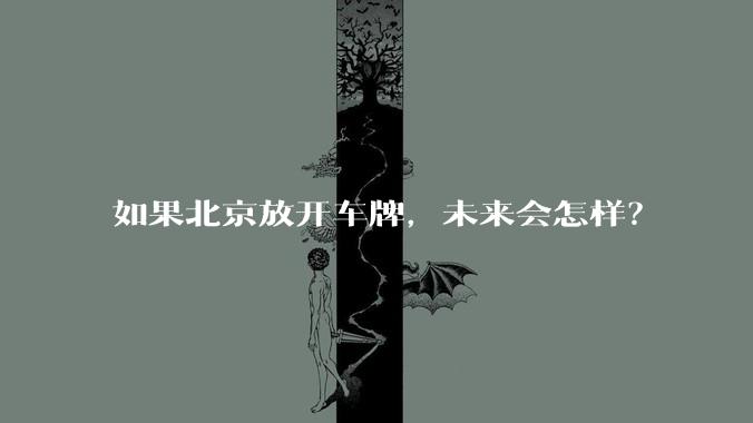 如果北京放开车牌,未来会怎样?