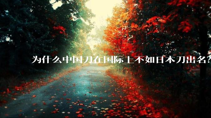 为什么中国刀在国际上不如日本刀出名?